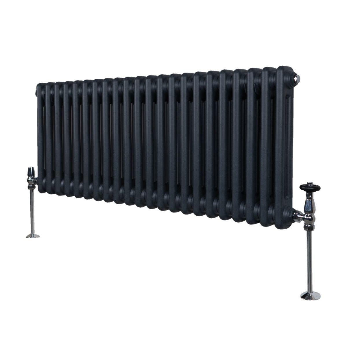 Traditional 2 Column Radiator - 300 x 1012mm - Anthracite Grey - Used - Good