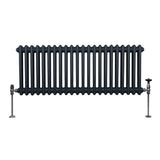 Traditional 2 Column Radiator - 300 x 1012mm - Anthracite Grey - Used - Good