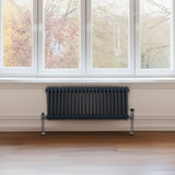 Traditional 2 Column Radiator - 300 x 1012mm - Anthracite Grey - Used - Good