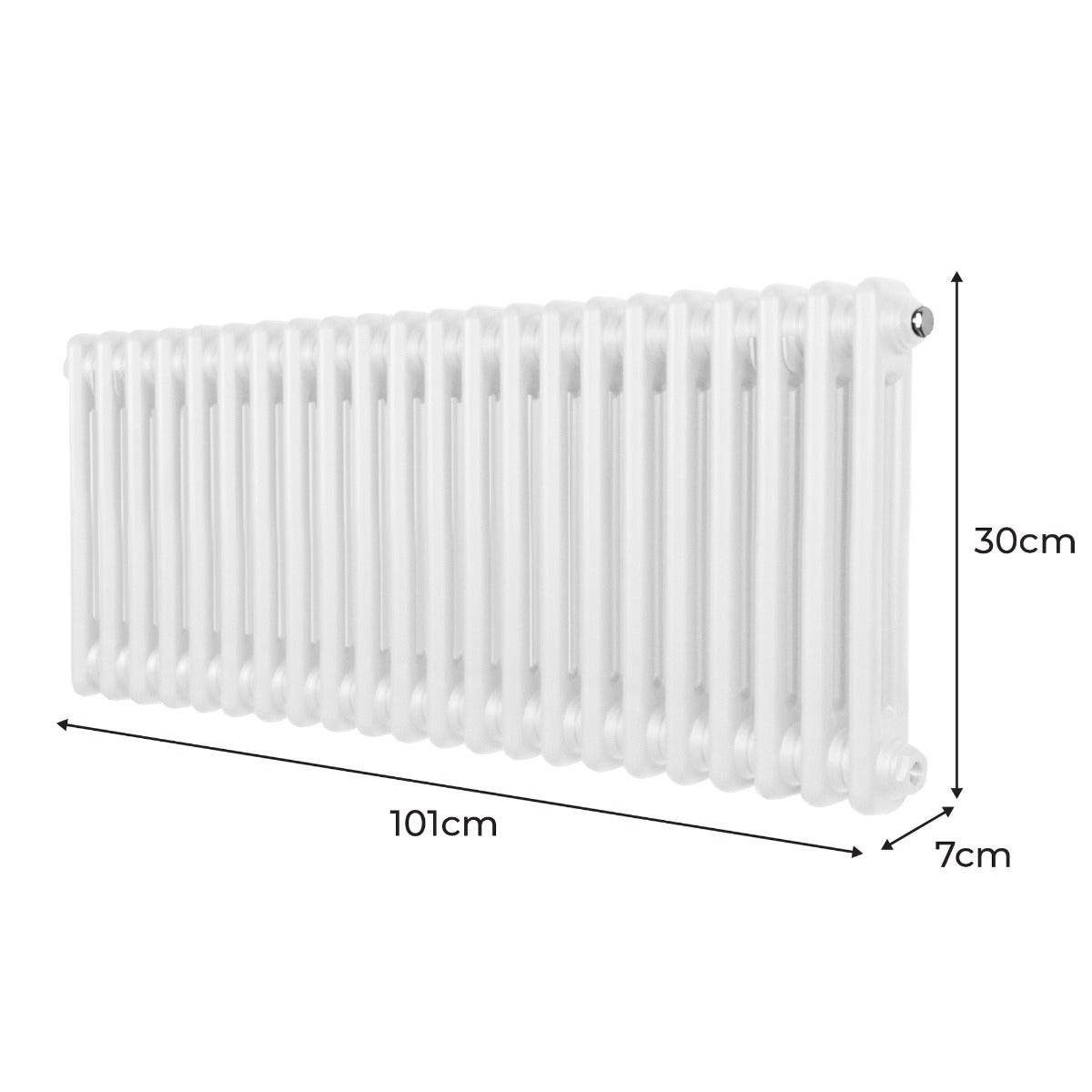 Traditional 2 Column Radiator - 300 x 1012mm - White - Used - Very Good