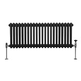 Traditional 2 Column Radiator - 300 x 1012mm - Black - Used - Acceptable