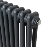 Traditional 2 Column Radiator - 600 x 832mm - Anthracite Grey - Used - Acceptable
