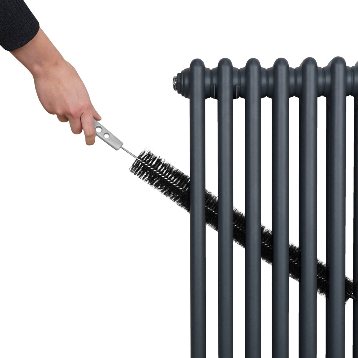 Traditional 2 Column Radiator - 600 x 832mm - Anthracite Grey - Used - Acceptable