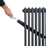Traditional 2 Column Radiator - 600 x 832mm - Anthracite Grey - Used - Acceptable