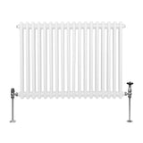 Traditional 2 Column Radiator - 600 x 832mm - White - Like New