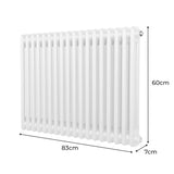 Traditional 2 Column Radiator - 600 x 832mm - White - Used - Acceptable