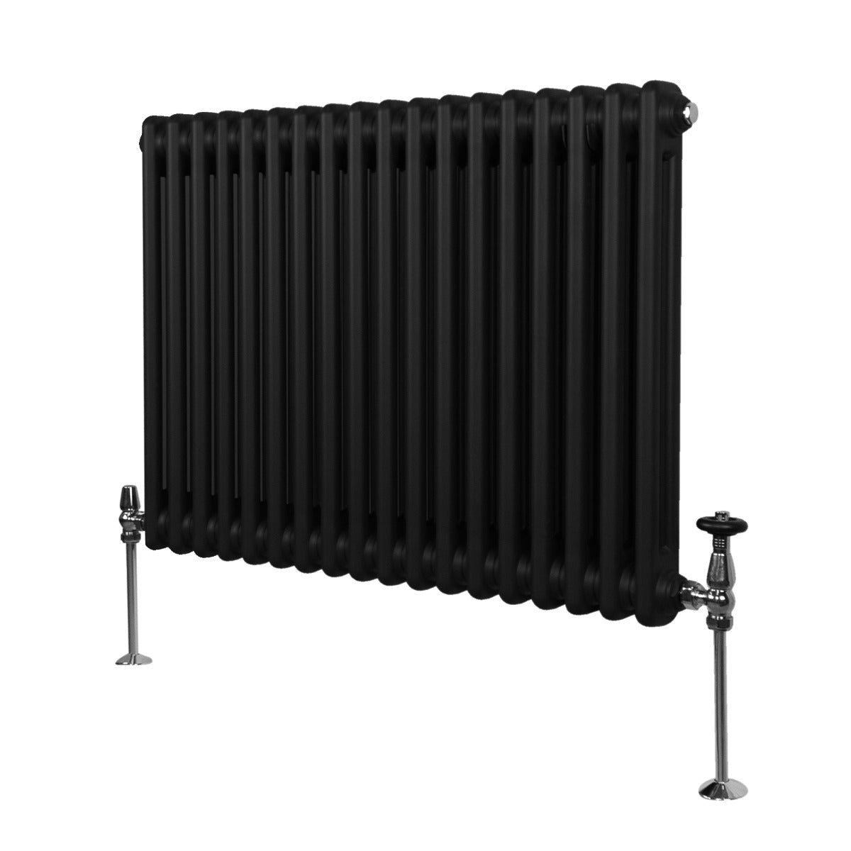 Traditional 2 Column Radiator - 600 x 832mm - Black - Used - Good