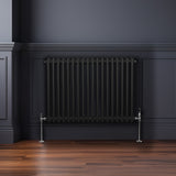Traditional 2 Column Radiator - 600 x 832mm - Black - Used - Good