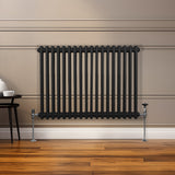 Traditional 2 Column Radiator - 600 x 832mm - Black - Used - Acceptable
