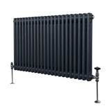 Traditional 2 Column Radiator - 600 x 1012mm - Anthracite Grey - Like New
