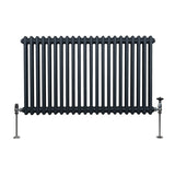 Traditional 2 Column Radiator - 600 x 1012mm - Anthracite Grey - Used - Good