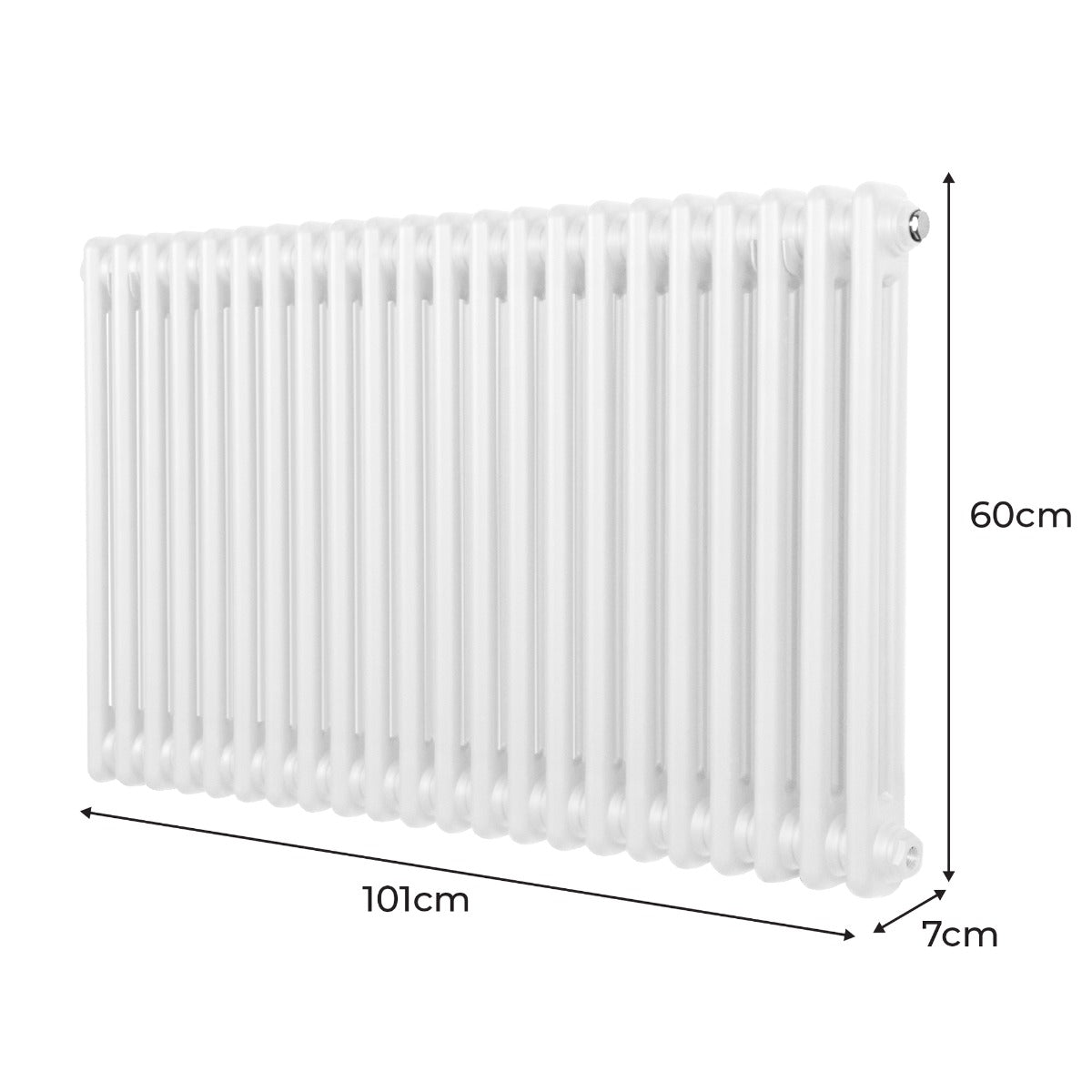 Traditional 2 Column Radiator - 600 x 1012mm - White - Used - Acceptable