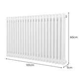 Traditional 2 Column Radiator - 600 x 1012mm - White - Used - Good
