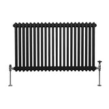 Traditional 2 Column Radiator - 600 x 1012mm - Black - Used - Good