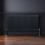 Traditional 2 Column Radiator - 600 x 1192mm - Anthracite Grey - Like New