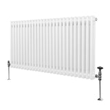 Traditional 2 Column Radiator - 600 x 1192mm - White - Used - Good