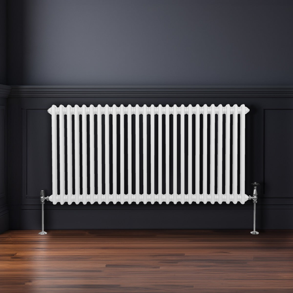 Traditional 2 Column Radiator - 600 x 1192mm - White - Used - Good