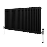 Traditional 2 Column Radiator - 600 x 1192mm - Black - Used - Acceptable
