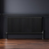 Traditional 2 Column Radiator - 600 x 1192mm - Black - Used - Acceptable