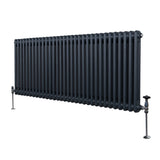 Traditional 2 Column Radiator - 600 x 1462mm - Anthracite Grey - Like New
