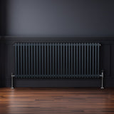 Traditional 2 Column Radiator - 600 x 1462mm - Anthracite Grey - Like New