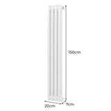 Traditional 2 Column Radiator - 1500 x 202mm - White - Like New