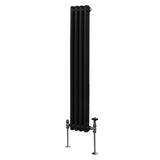 Traditional 2 Column Radiator - 1500 x 202mm - Black - Used - Very Good