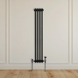 Traditional 2 Column Radiator - 1500 x 202mm - Black - Used - Very Good