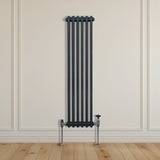 Traditional 2 Column Radiator - 1500 x 292mm - Anthracite Grey - Like New