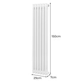 Traditional 2 Column Radiator - 1500 x 292mm - White - Used - Acceptable