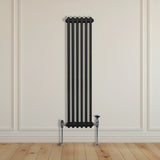 Traditional 2 Column Radiator - 1500 x 292mm - Black - Used - Good