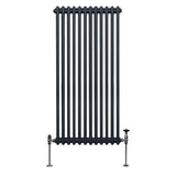 Traditional 2 Column Radiator - 1500 x 562mm - Anthracite Grey - Used - Acceptable