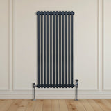 Traditional 2 Column Radiator - 1500 x 562mm - Anthracite Grey - Used - Good