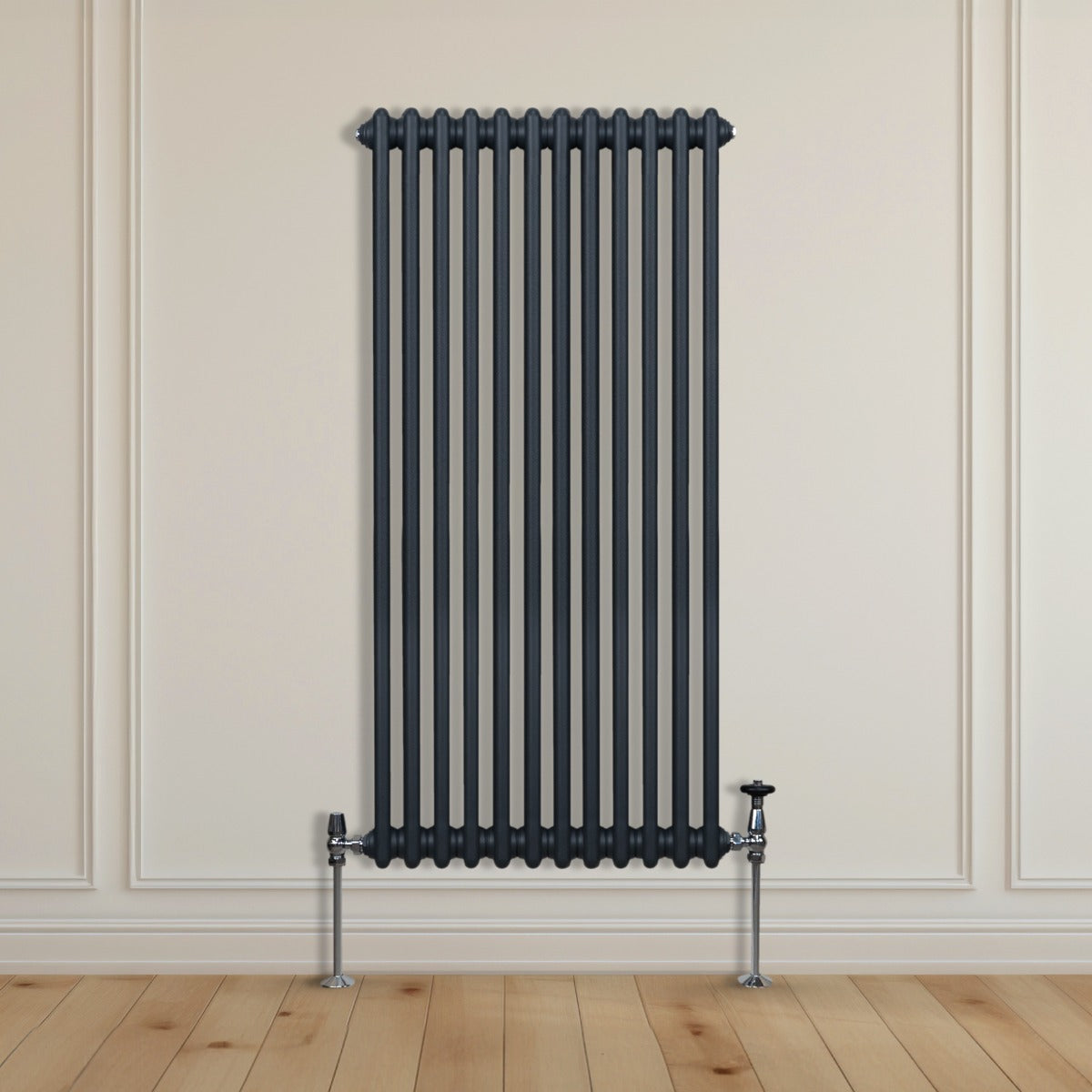 Traditional 2 Column Radiator - 1500 x 562mm - Anthracite Grey - Used - Acceptable