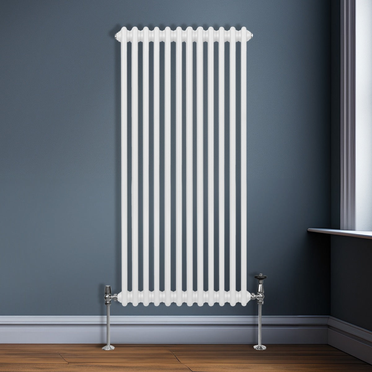 Traditional 2 Column Radiator - 1500 x 562mm - White - Used - Acceptable