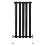 Traditional 2 Column Radiator - 1500 x 562mm - Black - Used - Acceptable