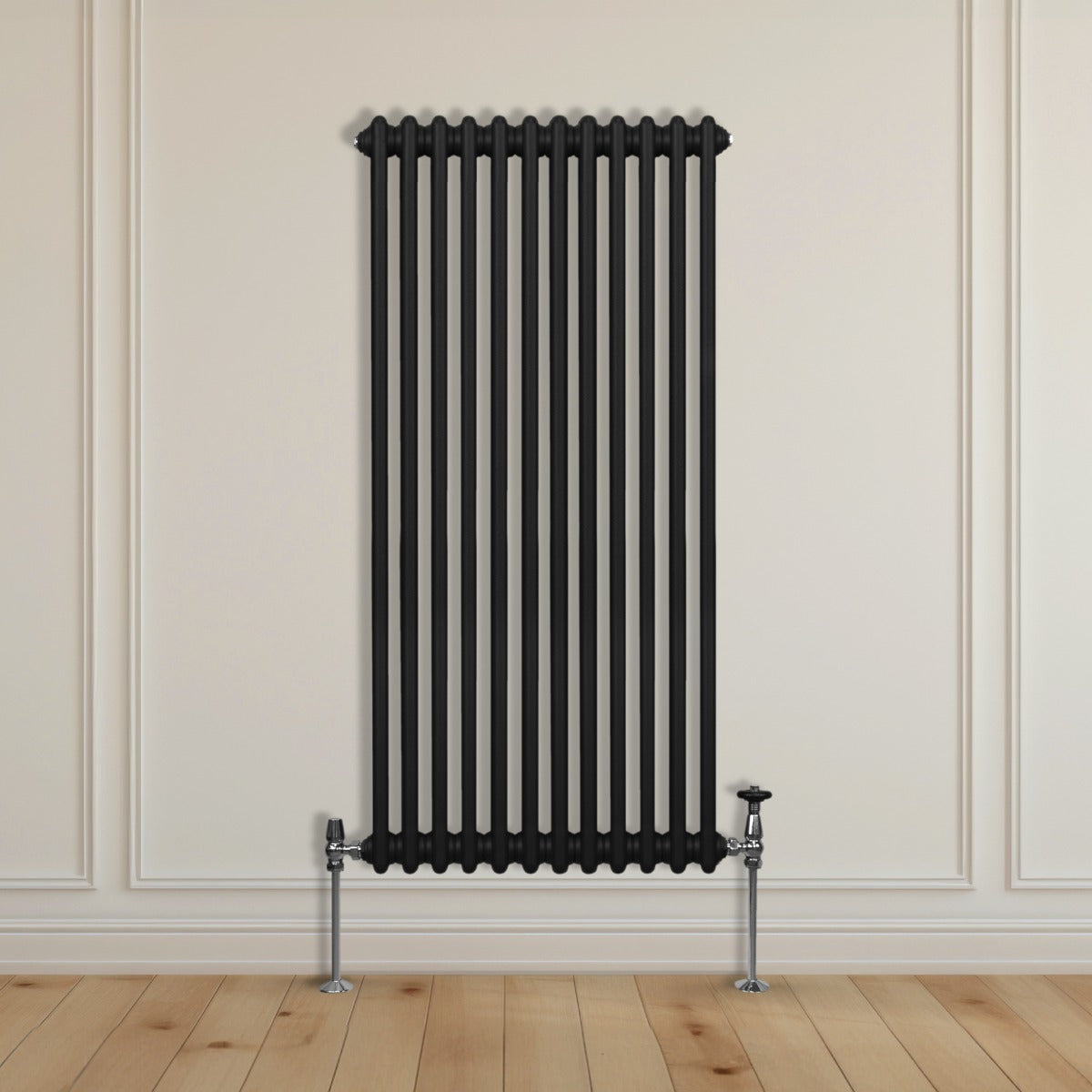 Traditional 2 Column Radiator - 1500 x 562mm - Black - Used - Very Good