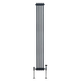 Traditional 2 Column Radiator - 1800 x 202mm - Anthracite Grey - Used - Acceptable