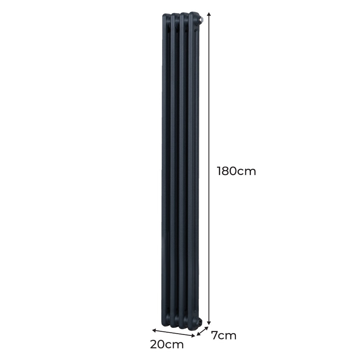 Traditional 2 Column Radiator - 1800 x 202mm - Anthracite Grey - Used - Good