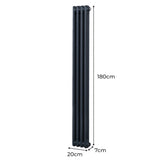Traditional 2 Column Radiator - 1800 x 202mm - Anthracite Grey - Used - Good