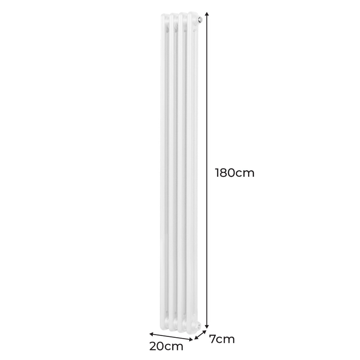 Traditional 2 Column Radiator - 1800 x 202mm - White - Used - Acceptable