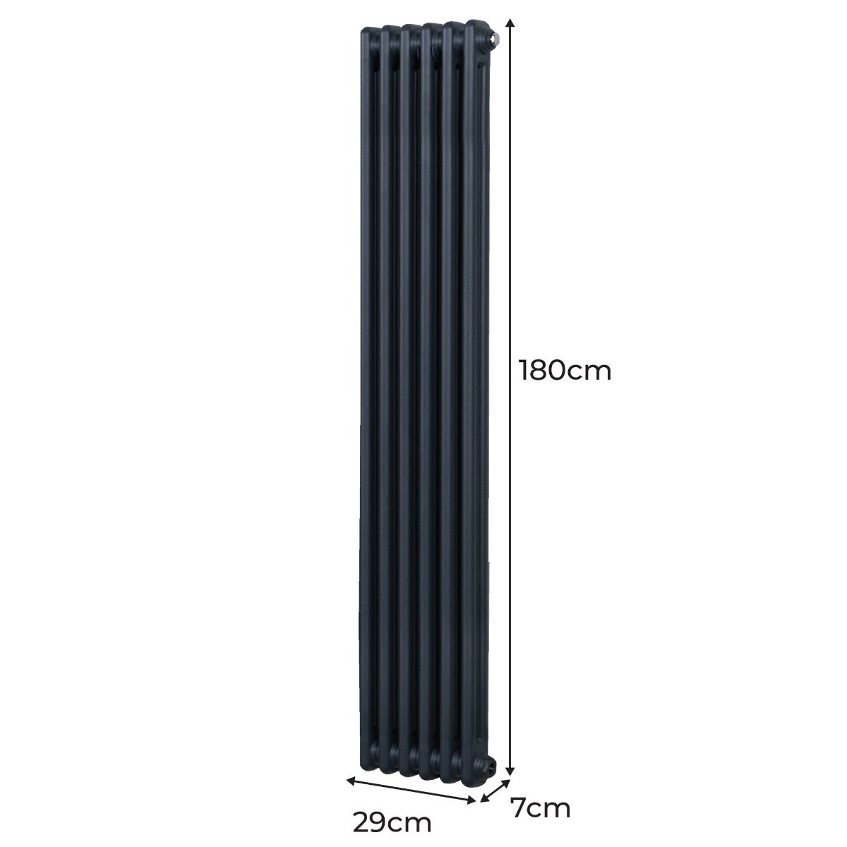 Traditional 2 Column Radiator - 1800 x 292mm - Anthracite Grey - Used - Good