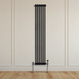Traditional 2 Column Radiator - 1800 x 292mm - Black - Used - Acceptable
