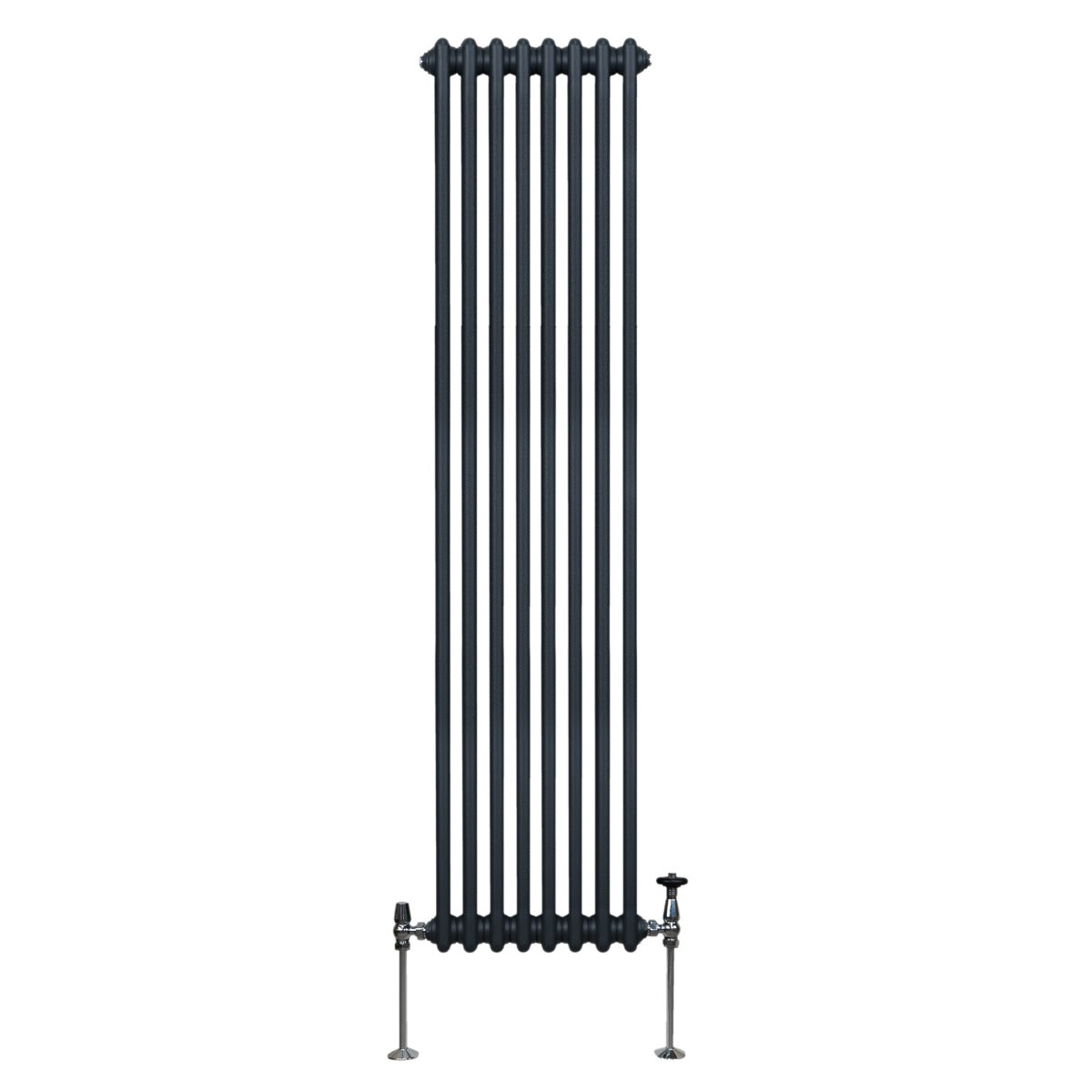 Traditional 2 Column Radiator - 1800 x 382mm - Anthracite Grey - Like New