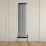 Traditional 2 Column Radiator - 1800 x 382mm - Anthracite Grey - Like New