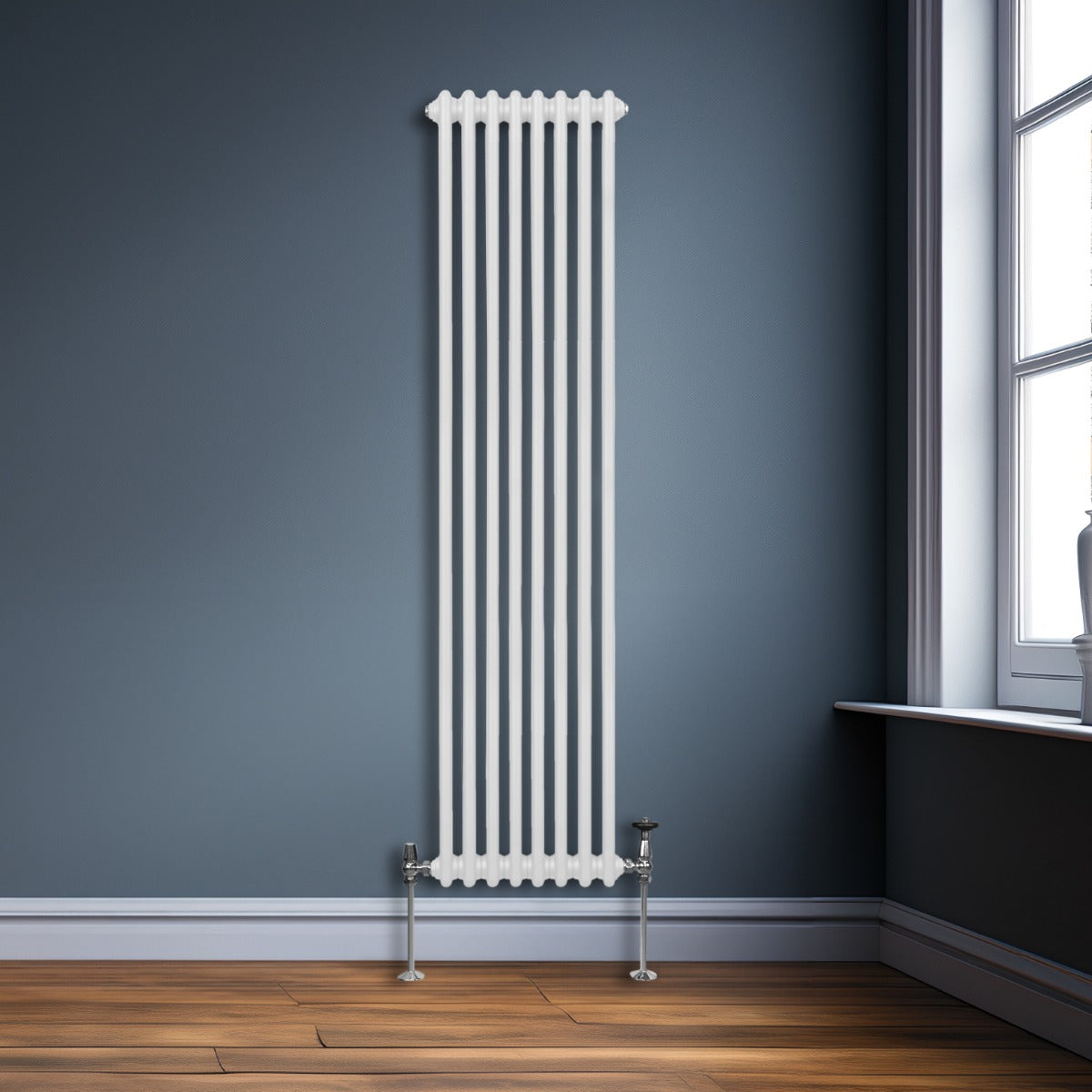 Traditional 2 Column Radiator - 1800 x 382mm - White - Used - Good