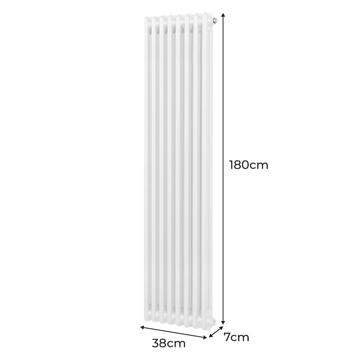 Traditional 2 Column Radiator - 1800 x 382mm - White - Used - Good