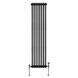 Traditional 2 Column Radiator - 1800 x 382mm - Black - Used - Acceptable