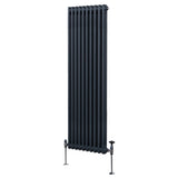 Traditional 2 Column Radiator - 1800 x 472mm - Anthracite Grey - Like New