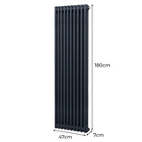 Traditional 2 Column Radiator - 1800 x 472mm - Anthracite Grey - Used - Very Good
